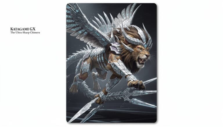 découvrez la puissance tranchante de la carte katagami gx, l'ultra-chimère ultime pour dominer vos adversaires avec style et stratégie.