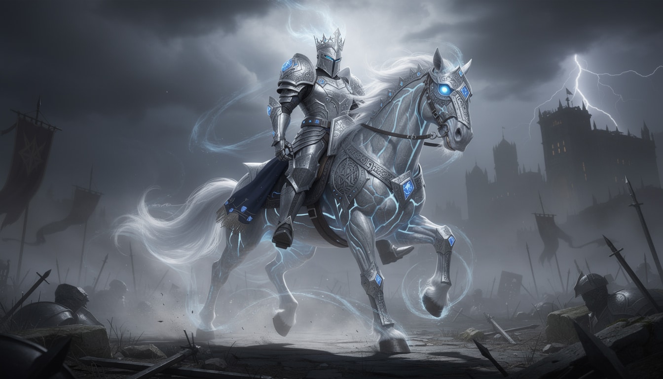 découvrez carte sylveroy cavalier d'effroi vmax, le spectre royal ultime alliant puissance et élégance pour dominer vos adversaires.